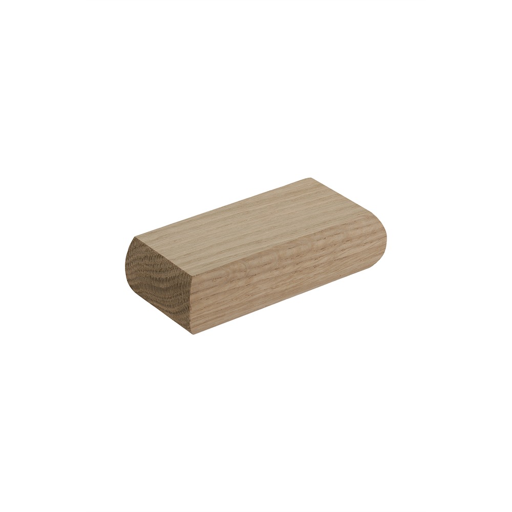 Oak Low Profile Newel Cap Half